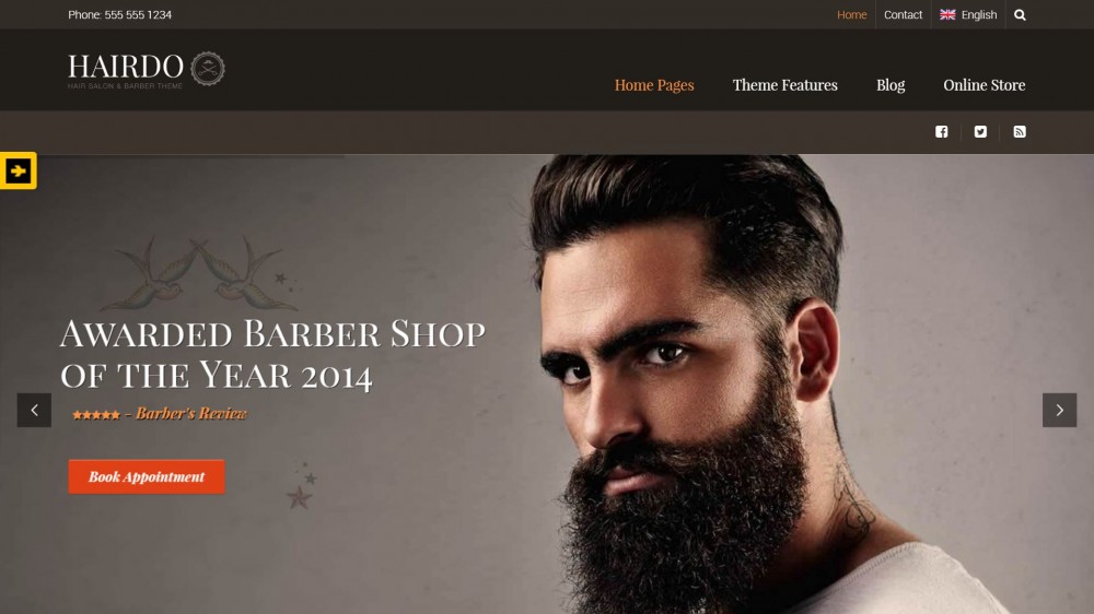barber shop website