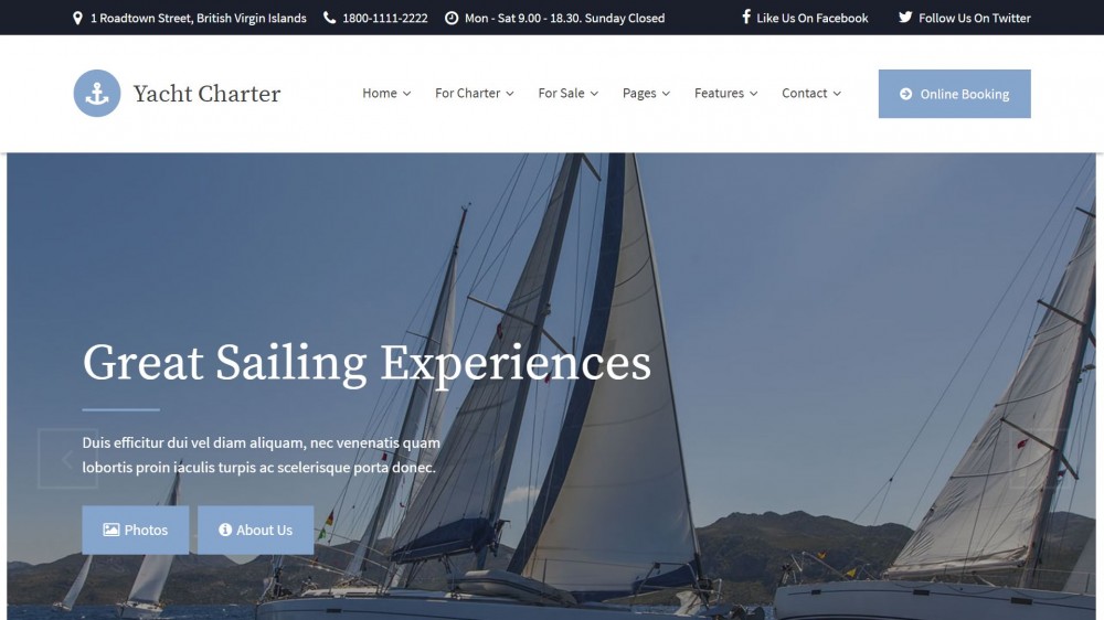 Yacht Charter Wordpress Theme By Eothemes
