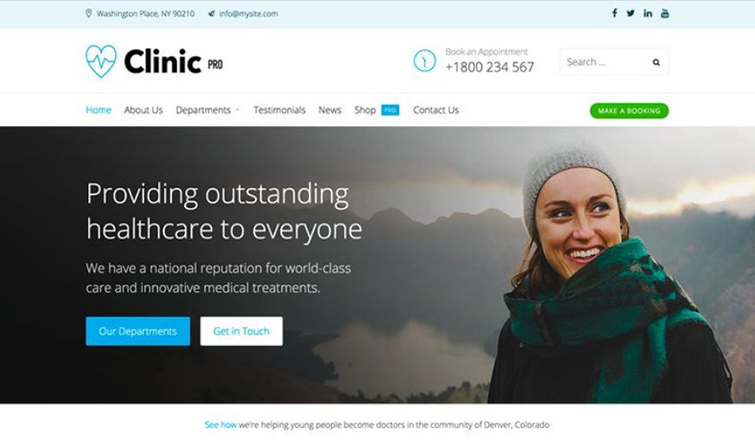 Clinic Pro WordPress theme