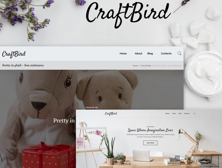 CraftBird - Handmade Artist Personal Blog  WordPress theme
