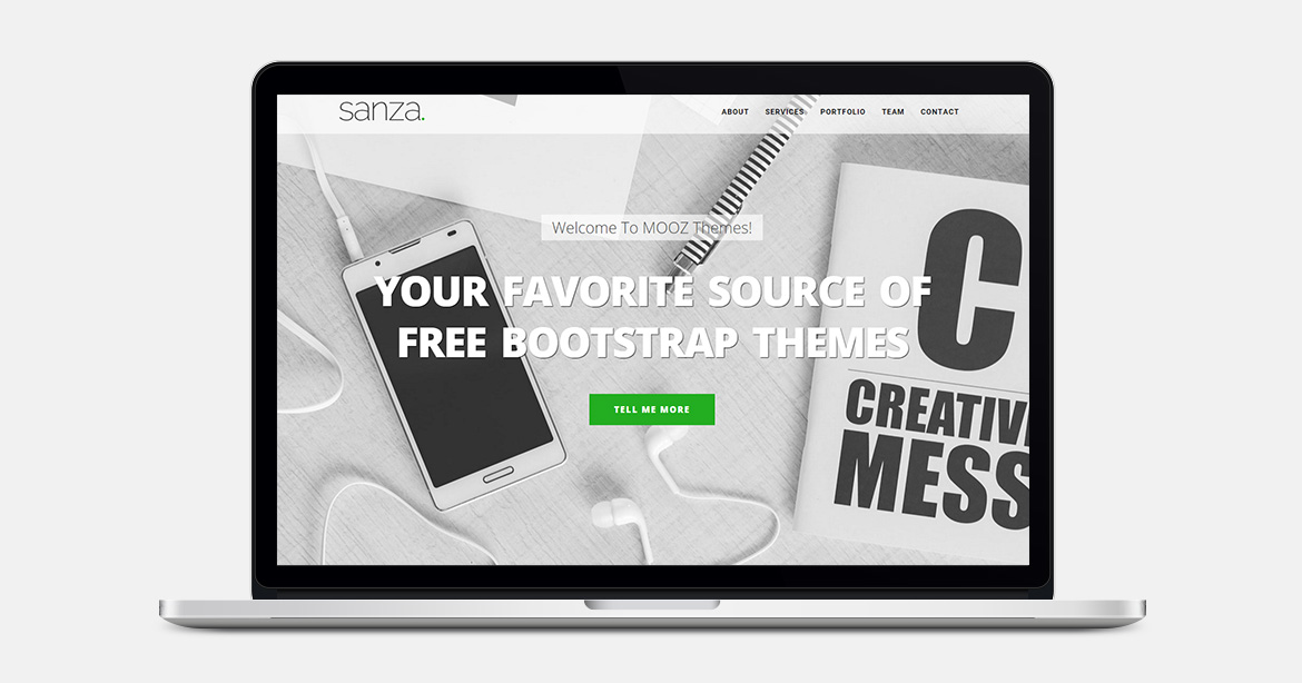 FREE one-page bootstrap template