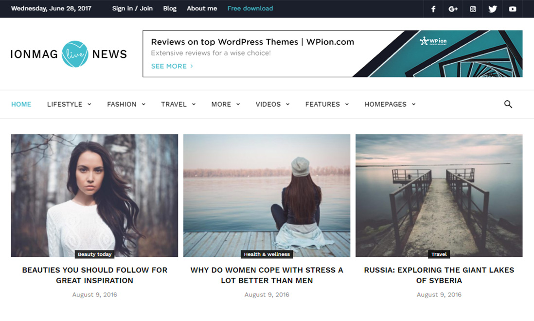 ionMag. A Premium News WordPress theme to power your every story