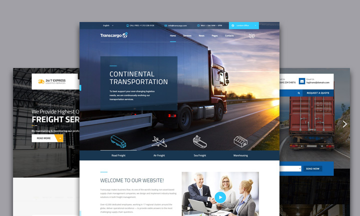 40+ Most Sophisticated Logistic & Transport Companies WordPress Themes