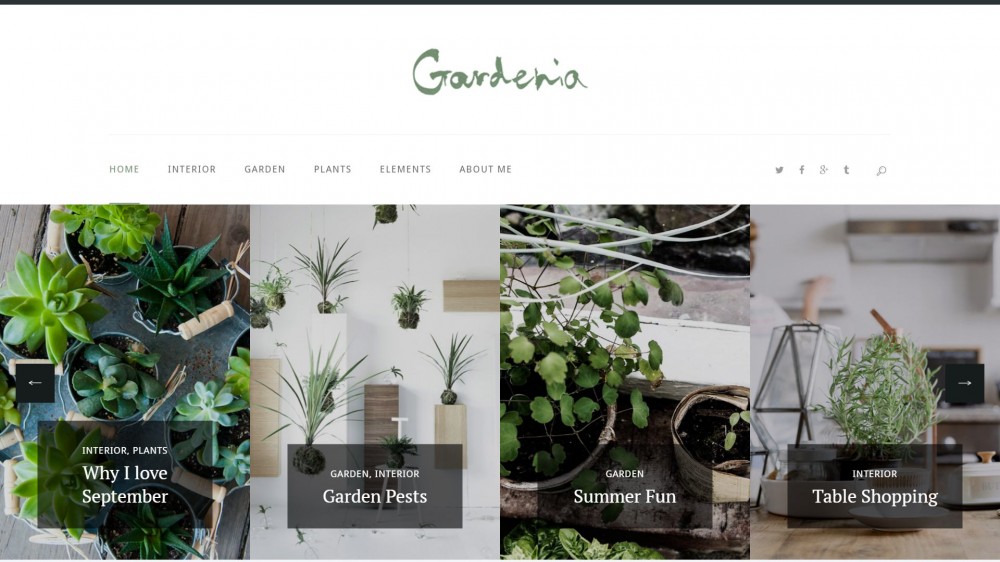Gardenia - WordPress Blog Theme For Gardens & Plants