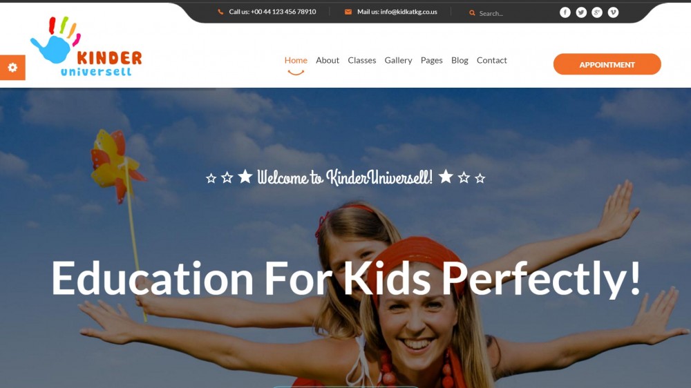 25 Colorful Lovely Youthful Wordpress Themes For Kindergartens