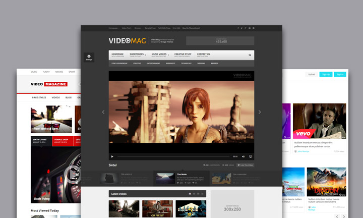 Free Video Website Template from moozthemes.com
