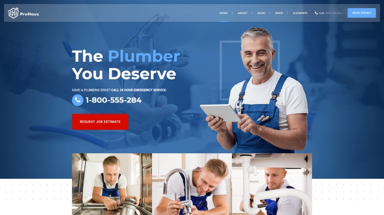 ProHauz – Handyman, Plumber, HVAC Services WordPress Theme
